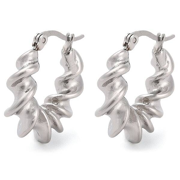 Non-Tarnish 304 Stainless Steel Hoop Earrings
