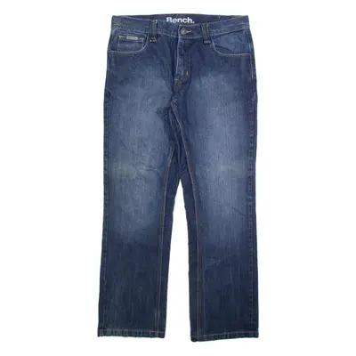 BENCH Mens Jeans Blue Regular Straight W34 L32