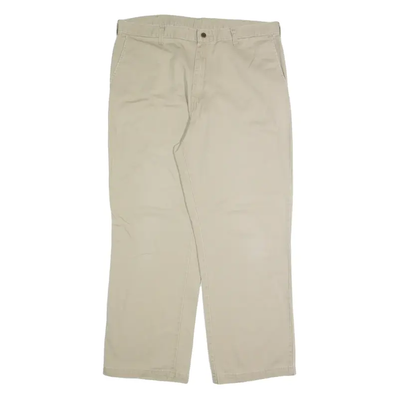 DICKIES Chino Mens Trousers Cream Regular Straight W38 L30