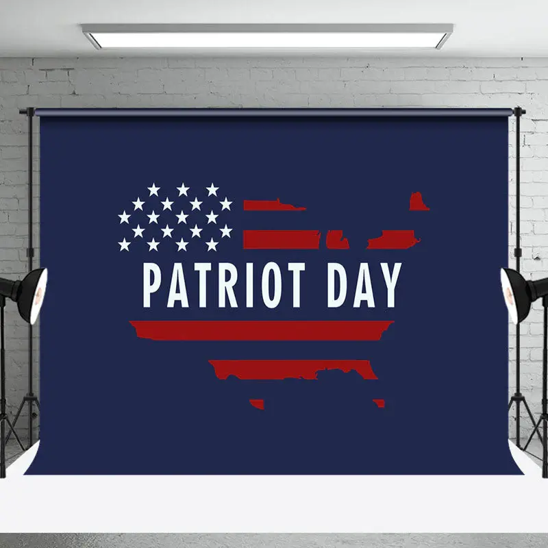 Aperturee Navy Blue Retro American Flag Patriot Day Backdrop | Party Backdrop Decorations | Party Decoration | Backdrop Sunfl...