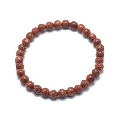 Synthetic Goldstone Bead Stretch Bracelets