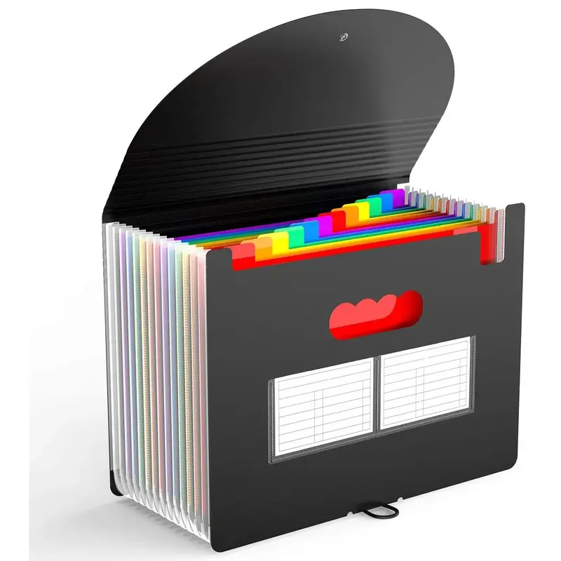 12 Pocket Expanding File Folder, 1 Count Accordion File Organizer, Expandable Desktop File Manager For School & Office