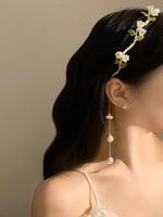 Faux Pearl Decorated Hair Hoop, Elegant Flower & Leaf Design Headband for Women & Girls, Fashion Hair Accessories for Party, ...