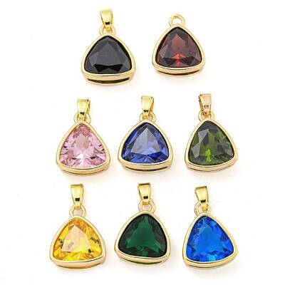 Brass with Glass Pendant
