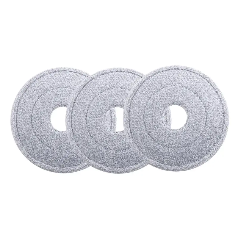 Household Cleaning Products Mop Replacement Head, 3pcs Reusable Round Microfiber Mop Pad Replacement Head, Home Care Supplie...