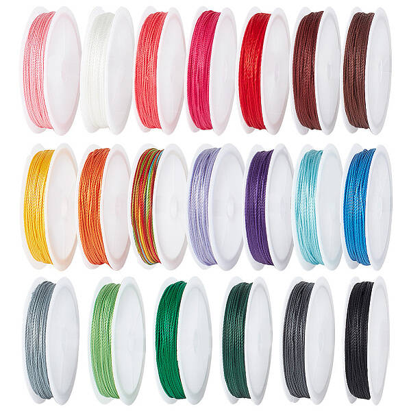 20 Rolls 20 Colors Polyester Round Thread