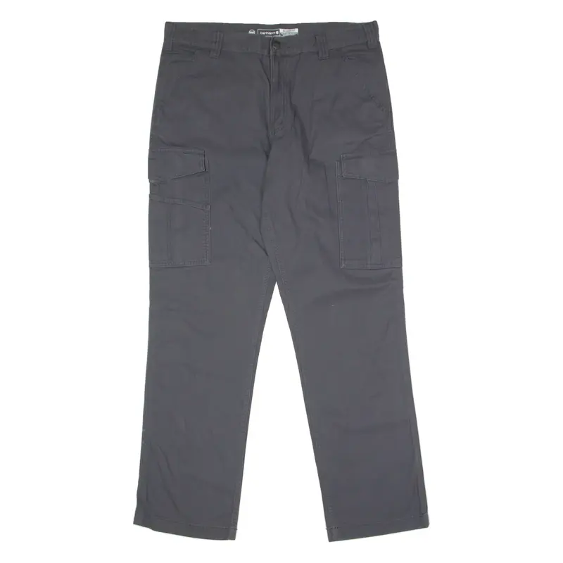 CARHARTT Cargo Workwear Mens Canvas Trousers Grey Relaxed Straight W36 L32