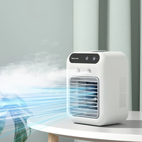 [Compact Portable Air Cooler] 6.3x4.45x8.27 inch Compact Portable Air Cooler Fan - Dual Speed Mode, Humidifier, Personal Spac...