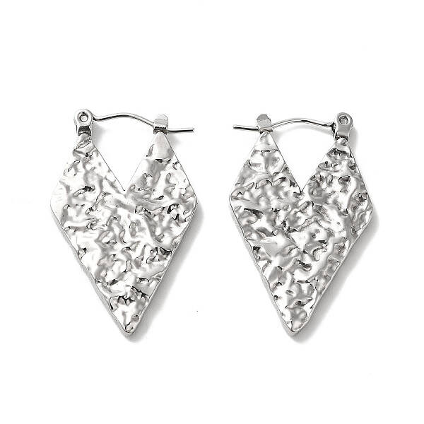 Non-Tarnish 304 Stainless Steel Heart Hoop Earrings for Women
