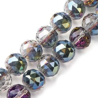 Transparent Electroplate Glass Beads Strands