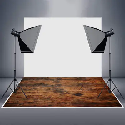 Brown Wood Texture Scratch Photo Rubber Floor Mat - Aperturee