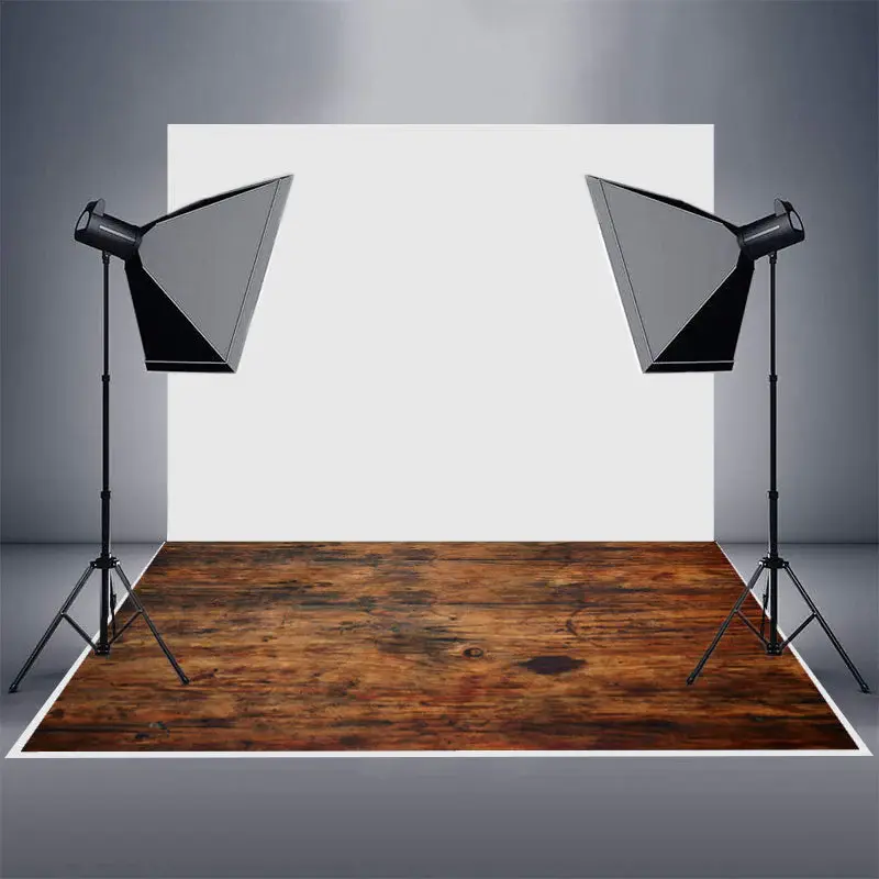 Brown Wood Texture Scratch Photo Rubber Floor Mat - Aperturee