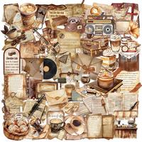 Vintage Coffee Shop Sticker, 50pcs/set Retro Coffee Themed Sticker, DIY Decorative Sticker for Scrapbooking, Journaling, Gift...