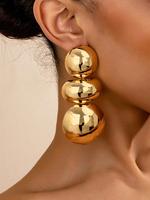 Irregular Ball Design Dangle Earrings, Gold Nugget Earrings, Fashionable Jewelry for Women, Trendy All-match & Exquisite Jewe...