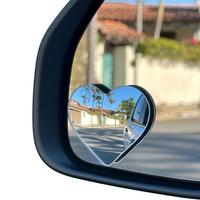Heart Shaped Car Blind Spot Mirror, 360 Degree Wide Angle Convex Mirror, Blindspot Rearview Parking Mirror, Car Accessories