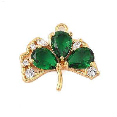 Brass Micro Pave Clear Cubic Zirconia Peg Bails Pendants