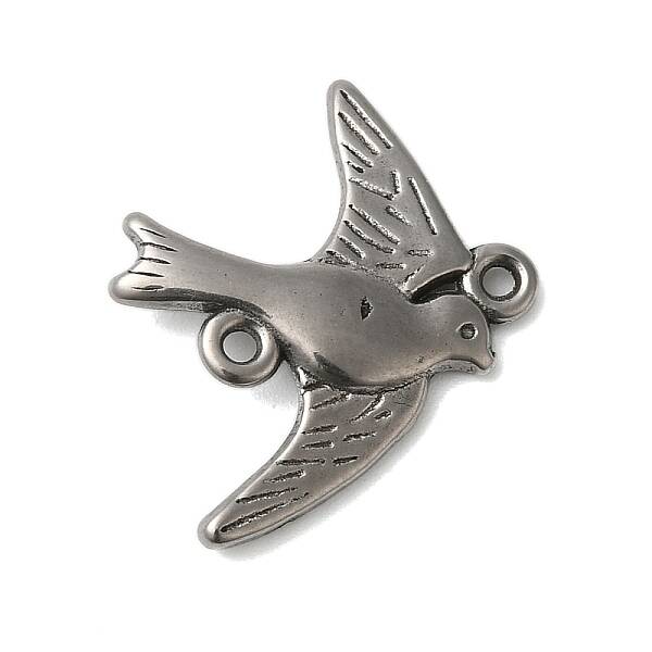 Non-Tarnish 304 Stainless Steel Bird Links Connector Charms