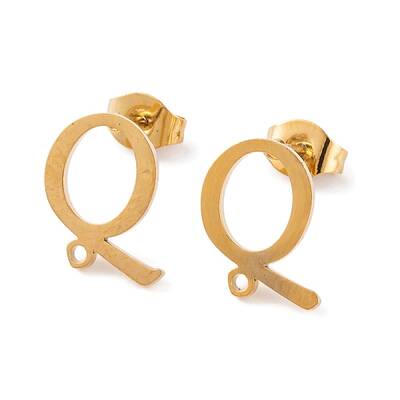 Ion Plating(IP) 304 Stainless Steel Stud Earrings