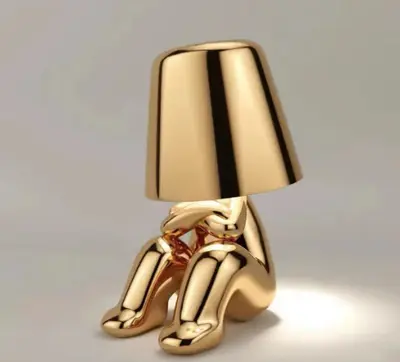 Thinker Small Gold Statue Desk Lamp USB Charging Decorative Table Lamp Touch Atmosphere | format: 804Gold