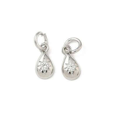 Brass Micro Pave Cubic Zirconia Pendants