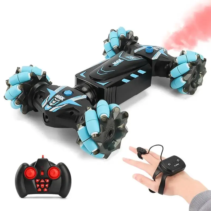 Remote Control Stunt Car, Rechargeable Double-sided Rotating Off-road Vehicle, Double Control Hand Gesture Sensor Car, Birthd...