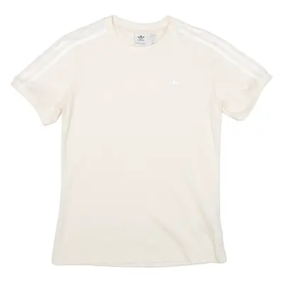 ADIDAS Womens T-Shirt Beige UK 10