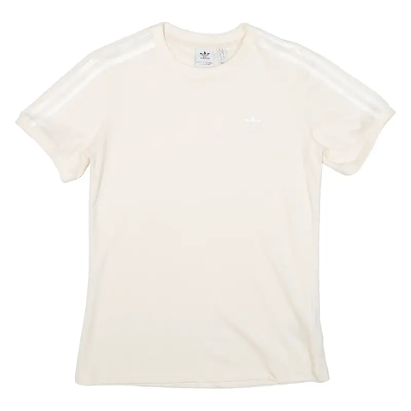 ADIDAS Womens T-Shirt Beige UK 10
