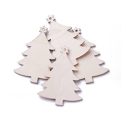 Undyed Wood Pendants