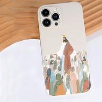 Jesus Religious Pattern Phone Case, Anti-drop Cellphone Protective Case, Total Protective Shockproof Mobile Phone Cover for i...