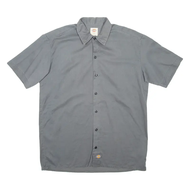 DICKIES Mens Plain Shirt Grey M