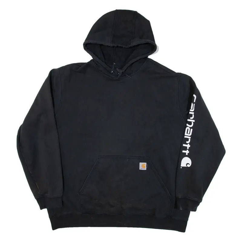 CARHARTT Loose Fit Mens Black Hoodie 2XL