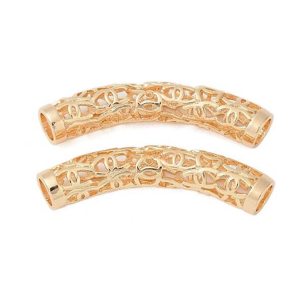 Hollow Out Brass Tube Beads