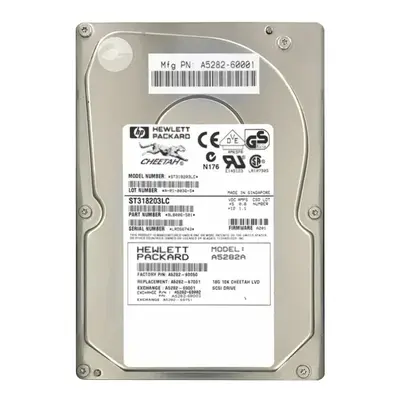 A5282-69003 HP 18.2GB Wide Ultra2 SCSI 10000 3.5-inch Hard Drive