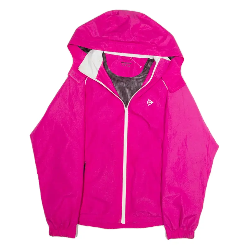 DUNLOP Womens Rain Jacket Pink Hooded S