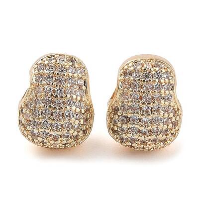 Brass Micro Pave Clear Cubic Zirconia Pendants