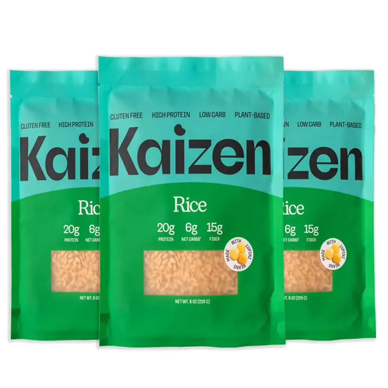 Kaizen Low Carb Keto Rice - Gluten-Free, High Protein (20g), Keto Friendly, Plant Based, Made with High Fiber Lupin Flour - 8...