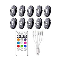 Summer LED Lights for Car, Colorful Vehicle LED Lights Kit, Remote Control Strobe Light, Aircraft Light Warning Light, Motor...