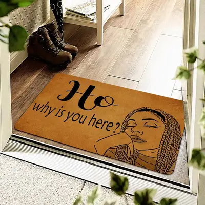 Slogan Pattern Door Mat, Non-slip Absorbent Entrance Door Mat, Area Rugs, Welcome Doormat with Anti-slip Rubber Back for Home...