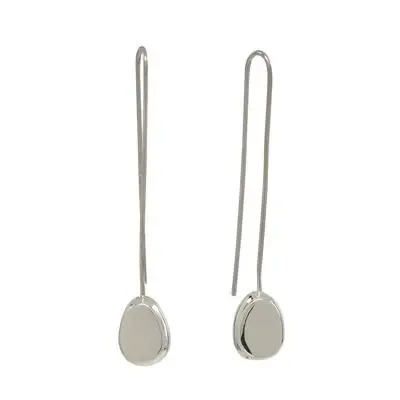 Balanced Sterling Silver Long Earrings - Chain