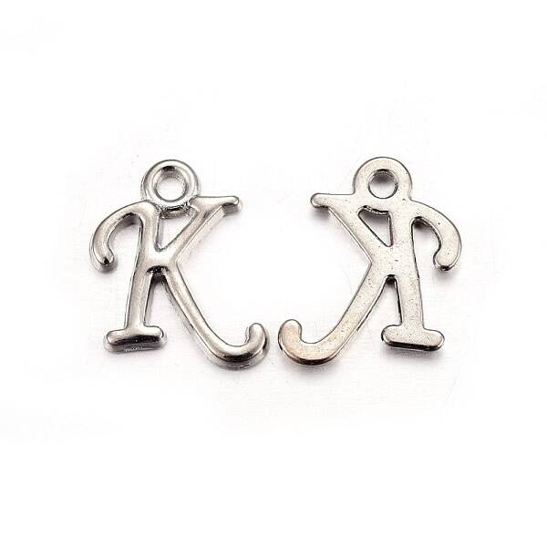 Platinum Plated Alloy Letter Pendants