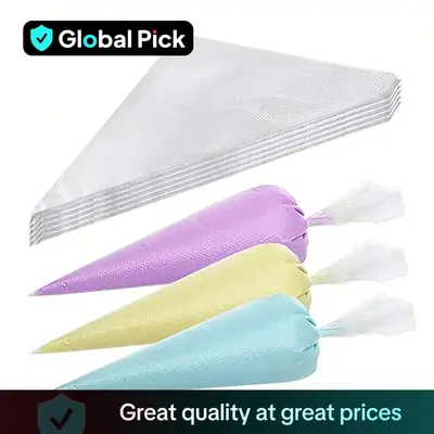 Piping Bag (100pcs), Triangular Baking Bag, Baking Piping Bag, Decorating Tool for Cake, Cookie, Pastry, Kitchen Accessories,...