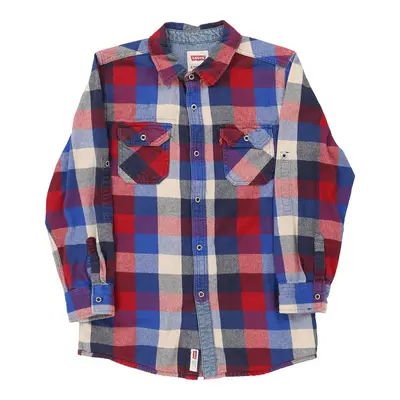Age 11-12 Levis Checked Overshirt - Large Block Colour Cotton