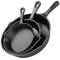 Cast Iron Skillets 3/4/5 PCS, Pots and Pans Set for Professional Restaurant Chef Quality, Pre-Seasoned Cookware Set - 4‘’...