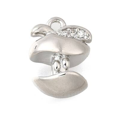 Brass Micro Pave Cubic Zirconia Charms