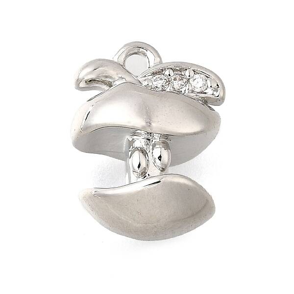 Brass Micro Pave Cubic Zirconia Charms