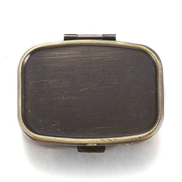 2 Compartmennts Iron Pill Box