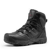 NORTIV8 Men's Waterproof Steel Toe Cap Work Boots Worker Black Boots for Men and work boots for men Footwear Boy Tactical Sho...