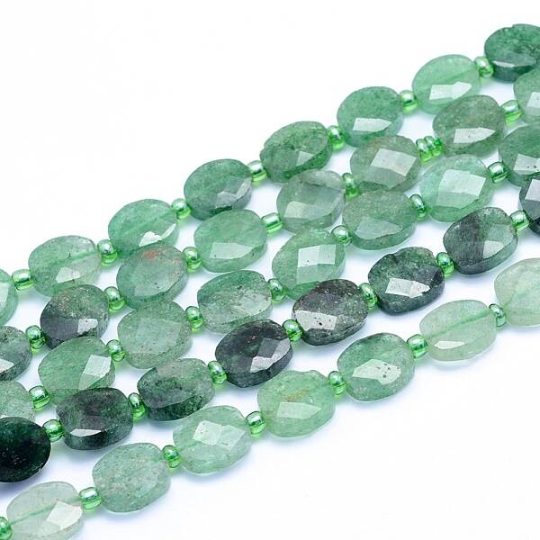 Natural Green Strawberry Quartz Beads Strands