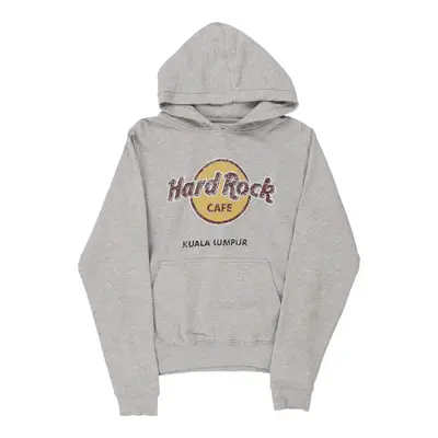 Age 12-13 Kuala Lumpur Hard Rock Cafe Hoodie - Small Grey Cotton Blend
