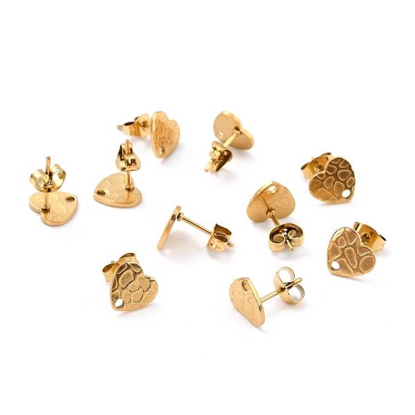 Ion Plating(IP) 304 Stainless Steel Stud Earring Findings